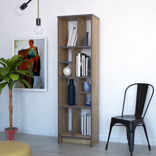 Halley Geometric Bookcase By Union Rustic