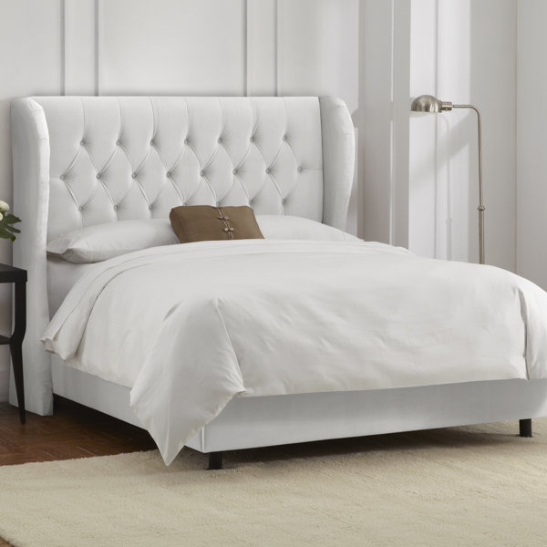 willa arlo interiors alcantara velvet diamond tufted upholstered wingback panel bed reviews wayfair - Tufted Bed Frame willa arlo interiors alcantara velvet diamond tufted upholstered wingback panel bed reviews wayfair - Tufted Bed Frame