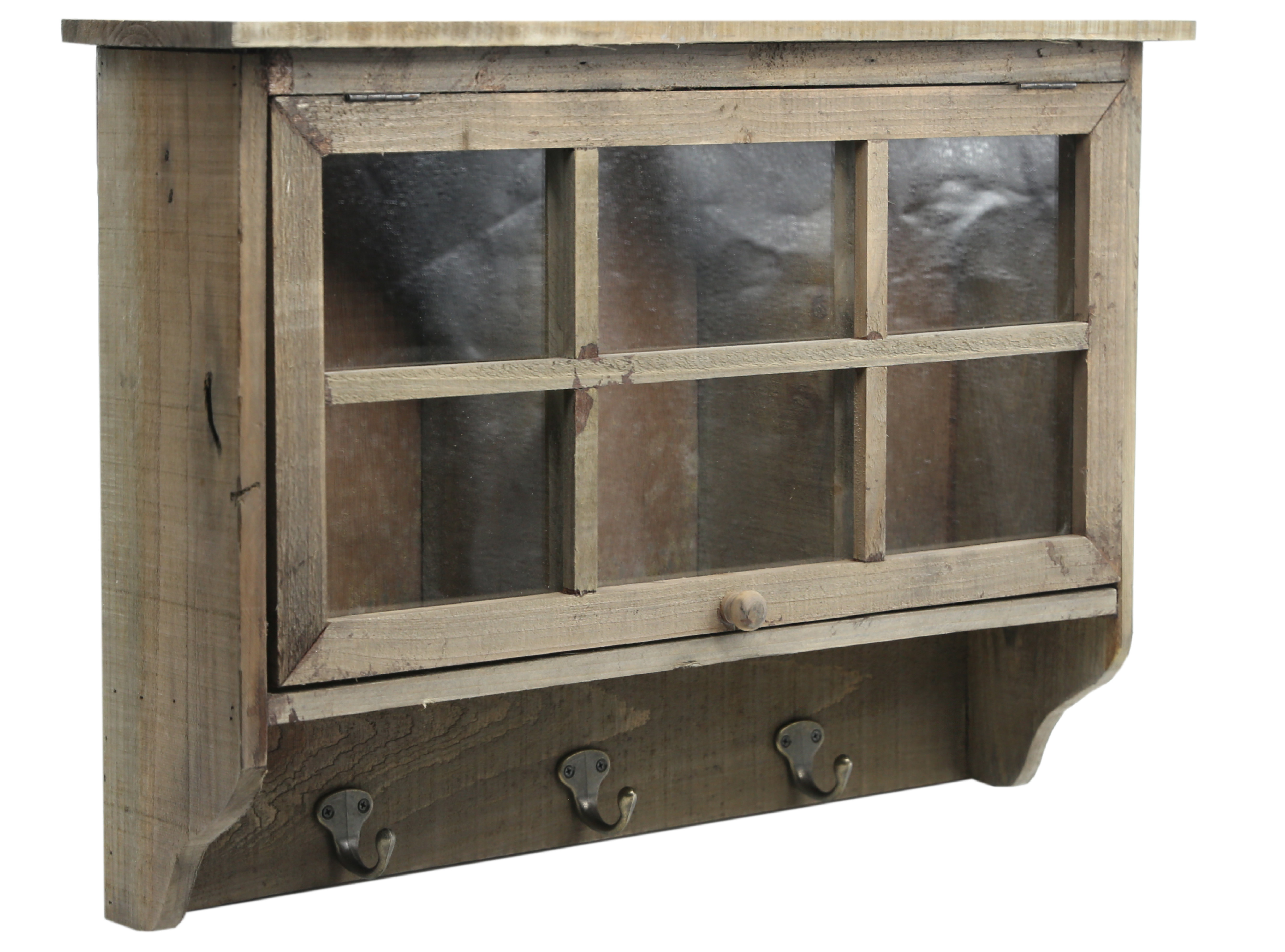 Millwood Pines Nashville Wood Rectangle Shelf With Glass Door