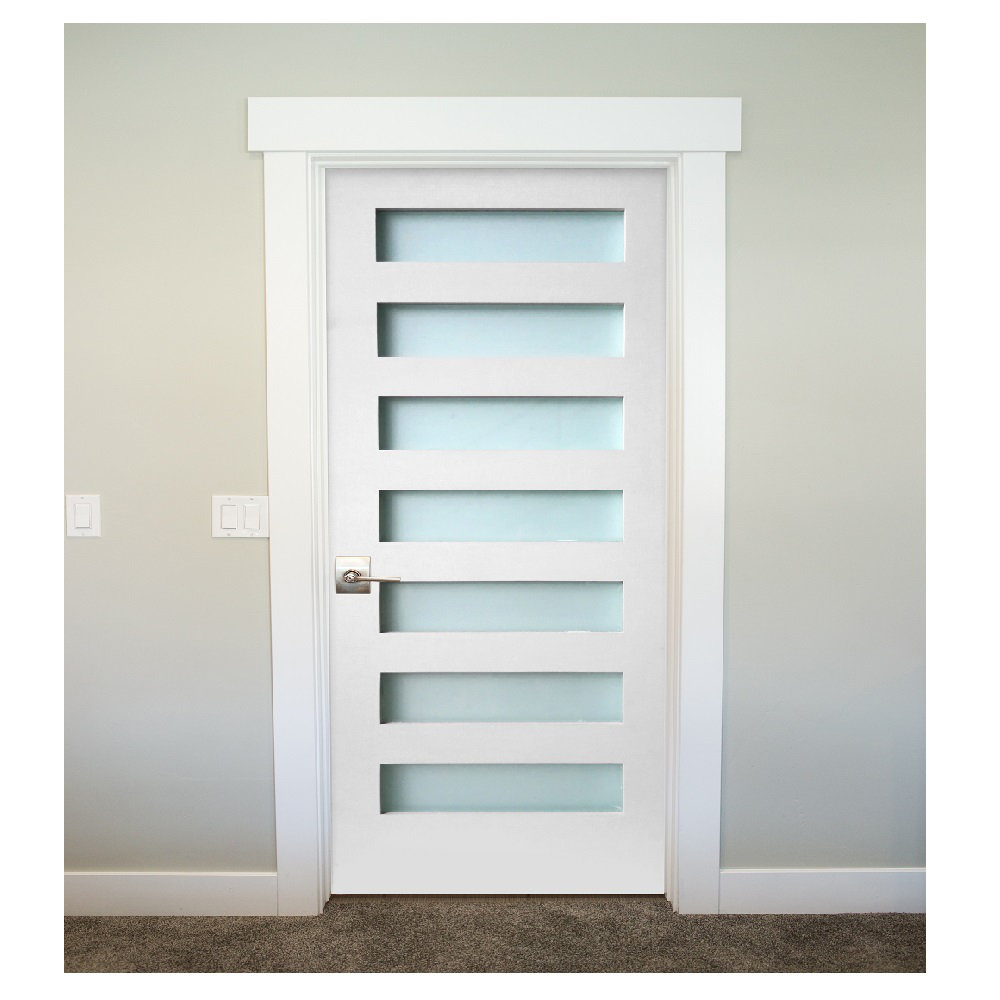 Stiledoors Satin Etch Glass Seven Lite Slab Door Reviews Wayfair