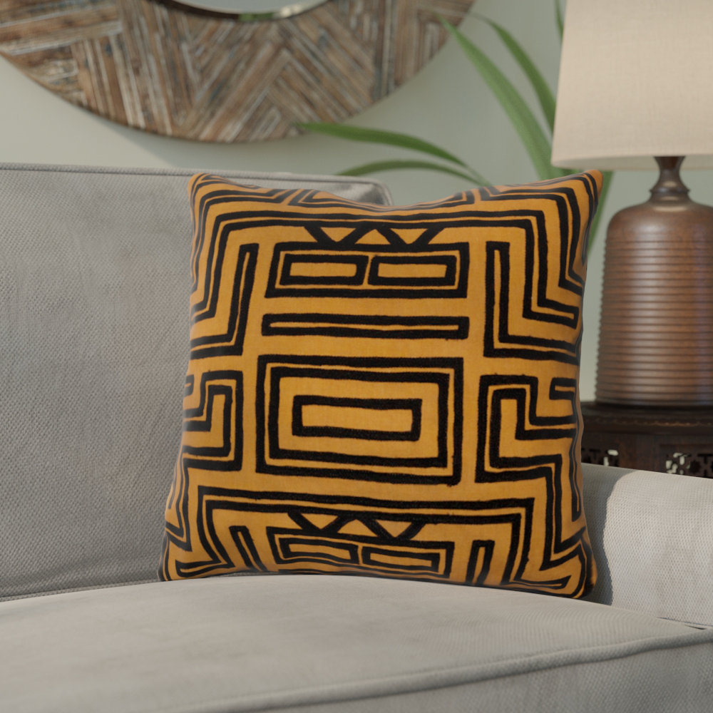 Bloomsbury Market Haysville Mesmerizing Maze Down Throw Pillow