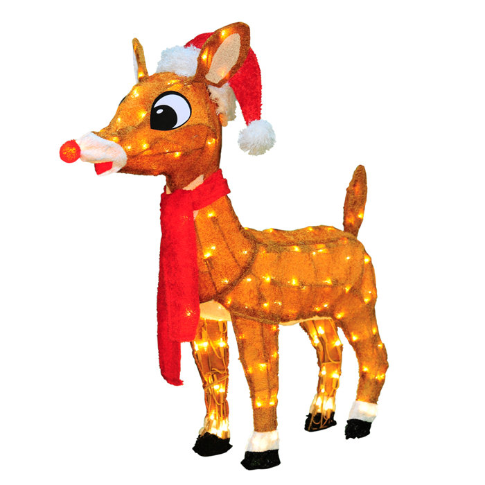 Product Works Soft Tinsel Rudolph The Red Nosed Reindeer Christmas