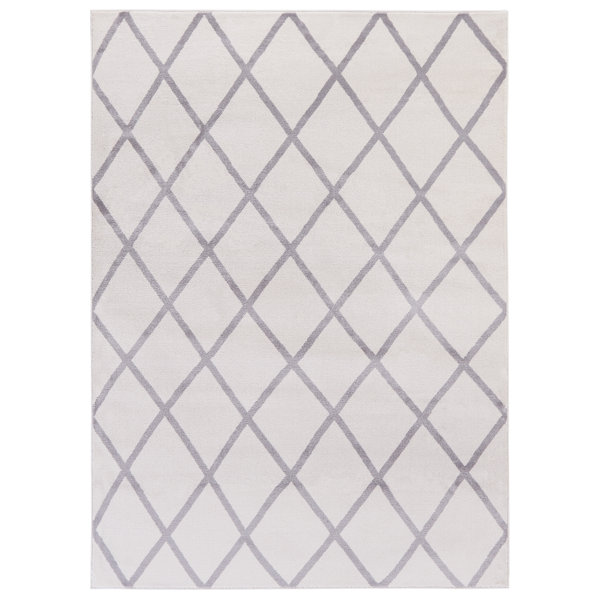 Kester Moroccan Trellis Ivory/Gray Area Rug by Wrought Studio