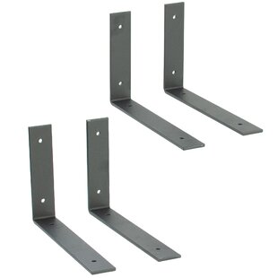 4 Pcs 8" Long White Baked Enamel Metal Folding Wall Shelf Support Brackets 