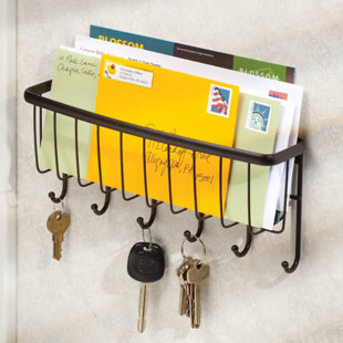 Key Organizers You Ll Love Wayfair Eilerman 10 7 X 8 4 2 9 Mail Letter Holder And Key Hooks