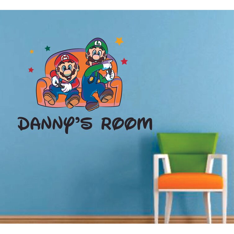 LUIGI RUN Super Mario Bros Decal Removable WALL STICKER Home Decor Art Kids