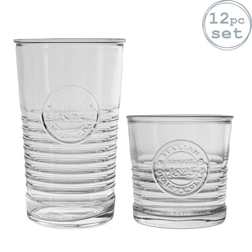 Bormioli Rocco 12 Piece Officina 1825 Glassware Set