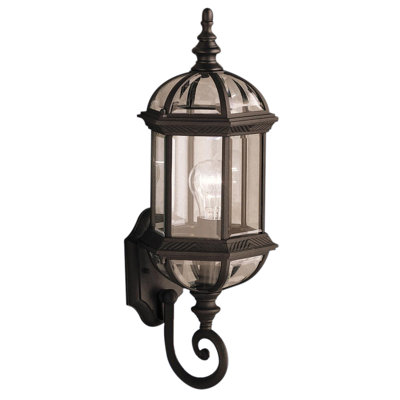 Caroline 1 - Bulb Outdoor Wall Lantern Astoria Grand Color: Black