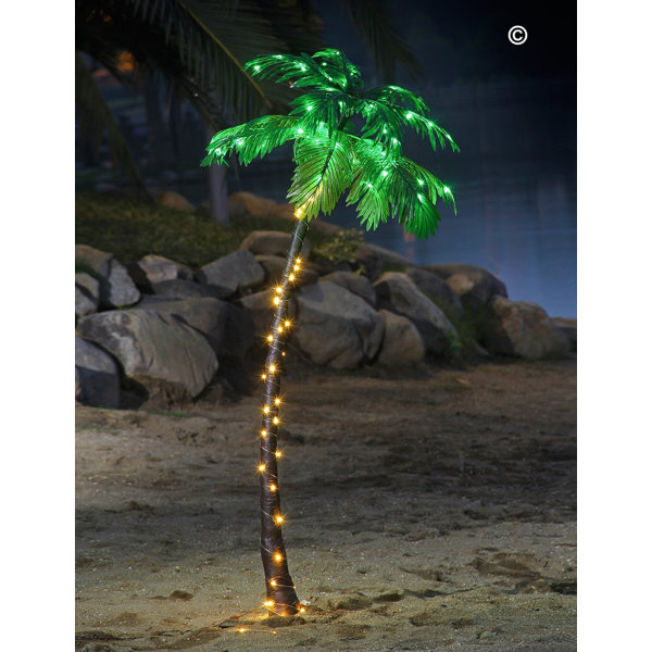 Pre-Lit LED 96 Light Palm Tree by Lightshare