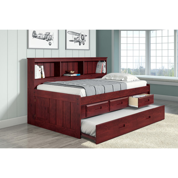 Harriet Bee Colletti Captains Bed With Trundle Drawers And