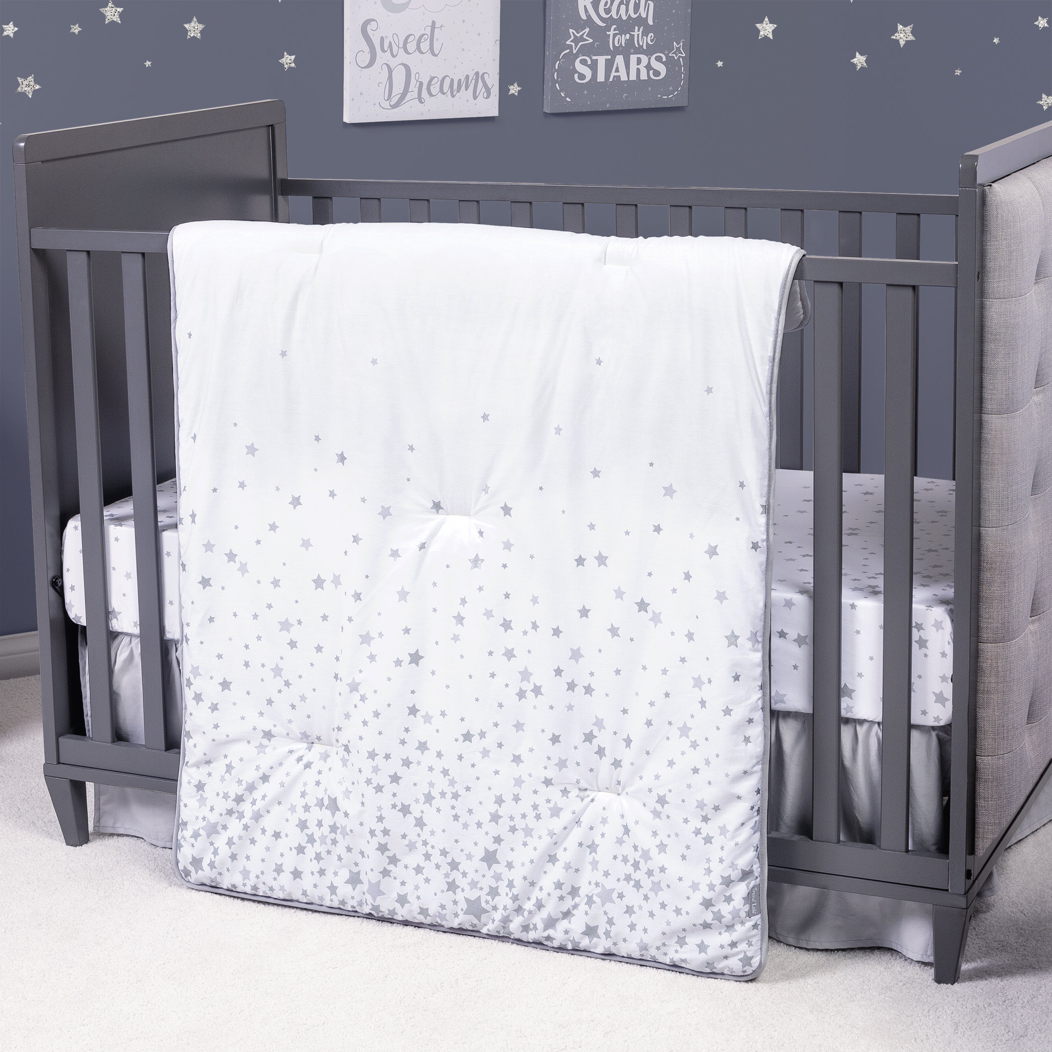 Harriet Bee Juliet Sprinkle Stars 3 Piece Crib Bedding Set Wayfair Harriet Bee Juliet Sprinkle Stars 3