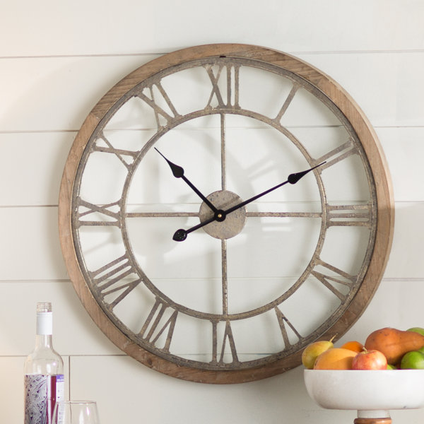Natural Wood Wall Clock by Laurel Foundry Modern Farmhouse