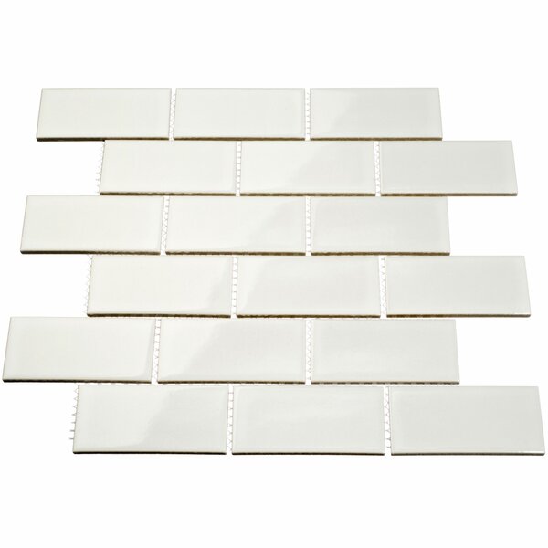2 x 4 Porcelain Subway Tile in White by Giorbello