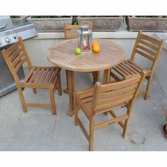 Anderson Teak Wyndham 5 Piece Teak Dining Set Wayfair