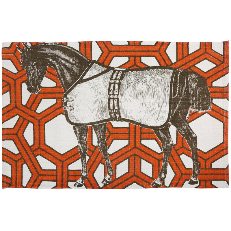 Canora Grey Bettencourt Thoroughbred Geo Rectangle 100 Cotton Bath Rug Wayfair