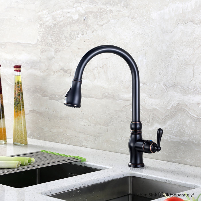 Luxier Pull Down Single Handle Kitchen Faucet Reviews Wayfair Ca