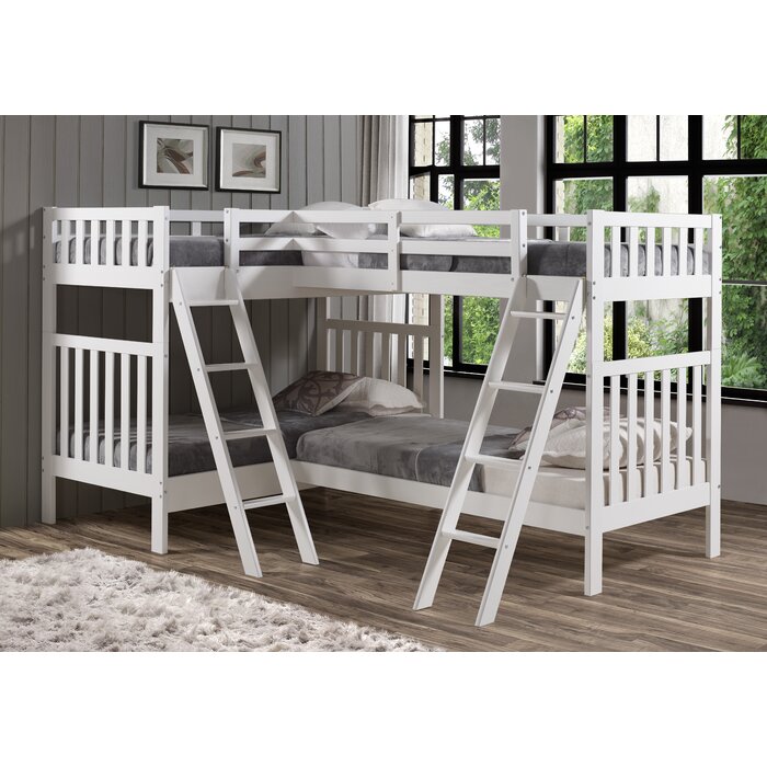 Harriet Bee Reasor Twin L Shaped Bunk Bed Reviews Wayfair Ca