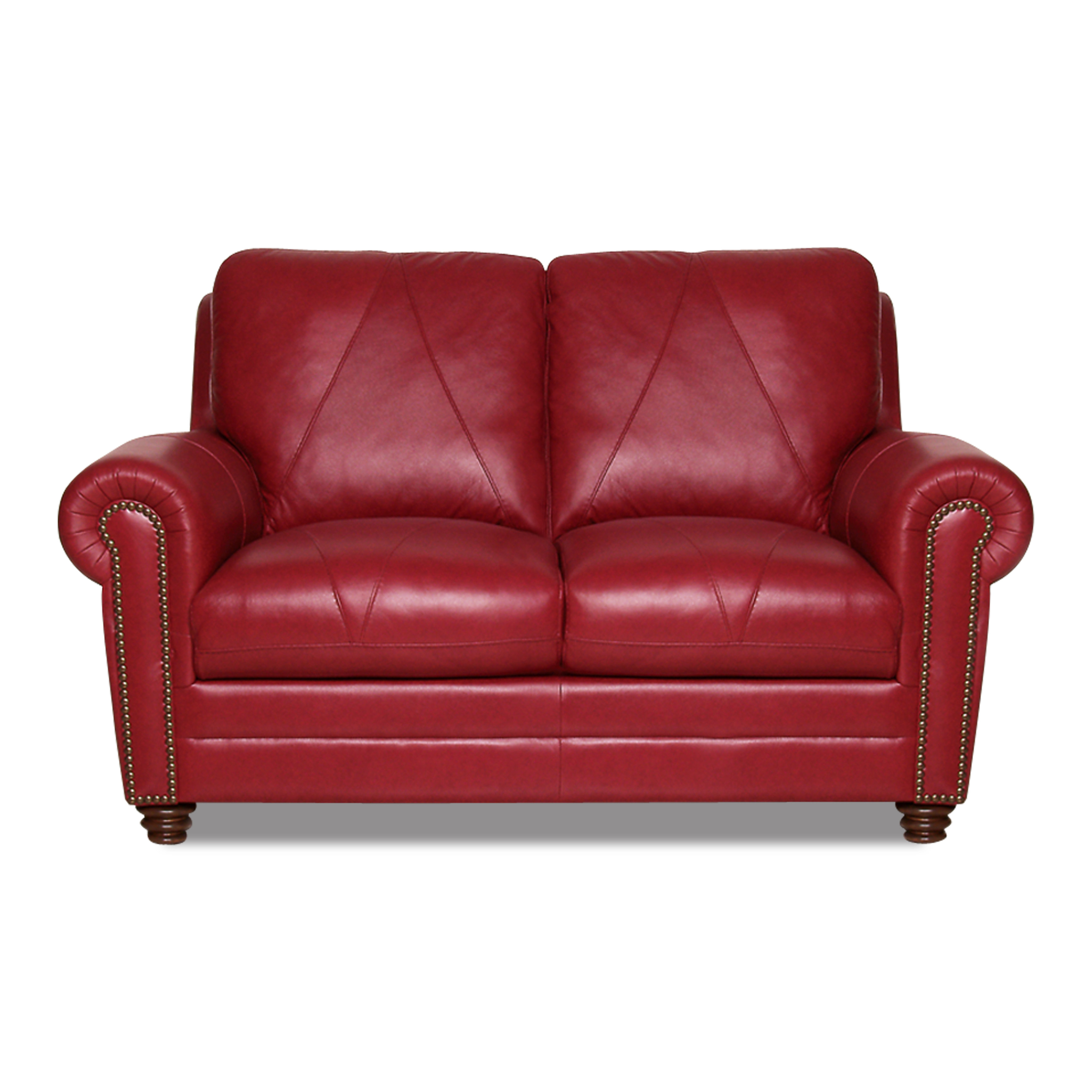 Red Barrel Studio Priddy Leather 41 Round Arms Loveseat Reviews