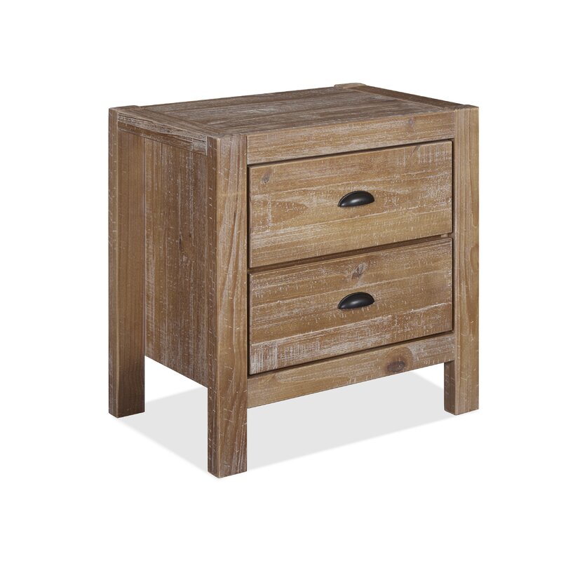 Grain Wood Furniture Montauk 2 Drawer Solid Wood Nightstand Reviews Wayfair