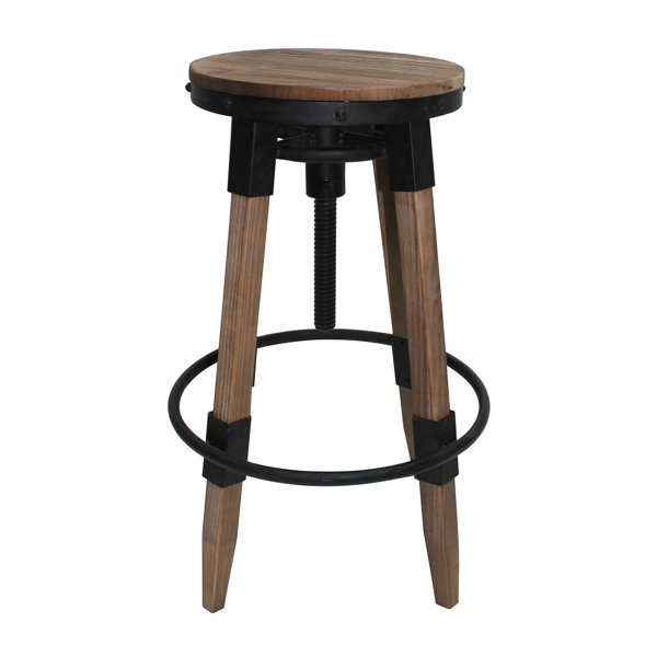 Adjustable Height Swivel Bar Stool by Williston Forge
