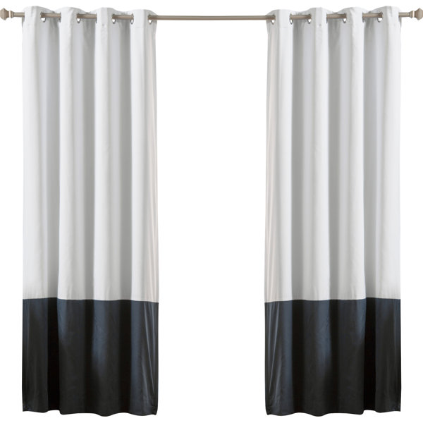 Lutz Color Block Cotton Blend Striped Blackout Thermal Grommet Curtain Panels Reviews Joss Main