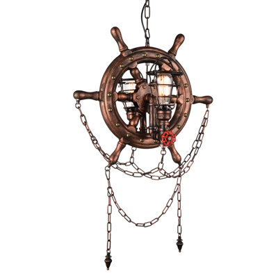 Mekhi 2-Light Unique / Statement Chandelier Breakwater Bay