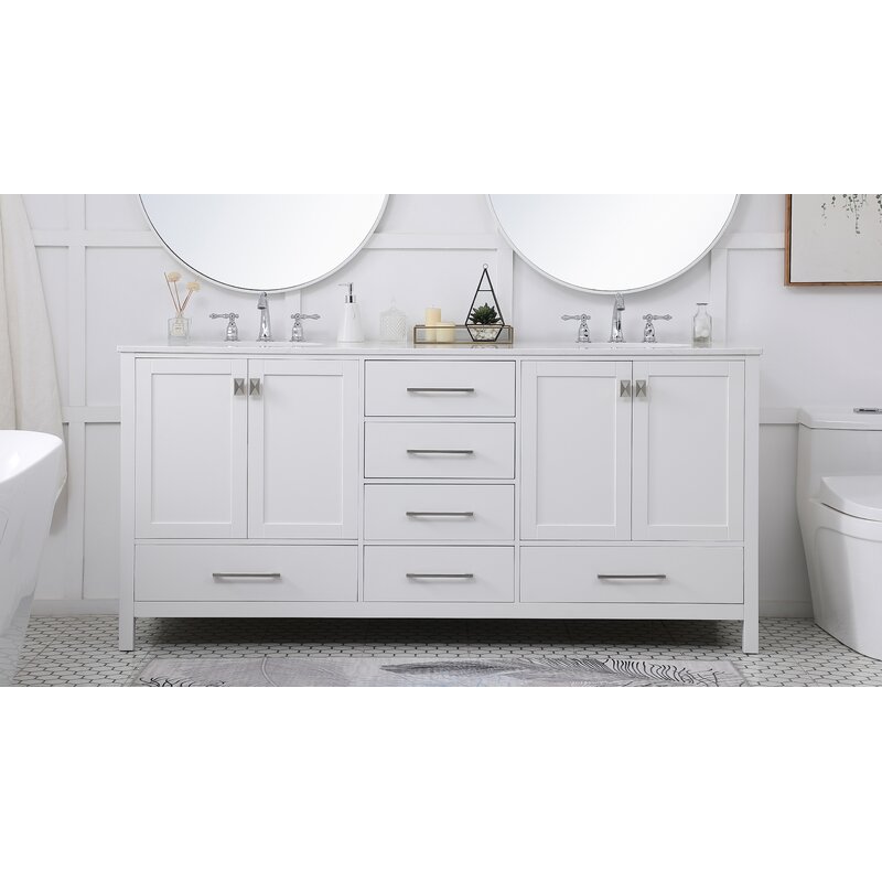 Longshore Tides Langford 72 Double Bathroom Vanity Set Reviews Wayfair