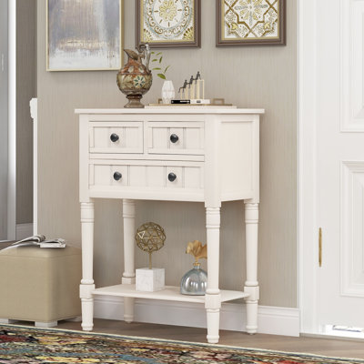 Chubbuck 23 Console Table August Grove Color Ivory White