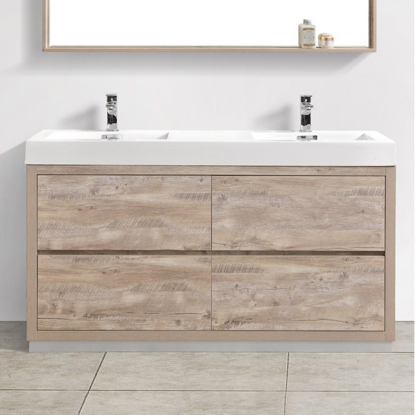 Malakai 59 Double Sink Bathroom Vanity by Wade Logan