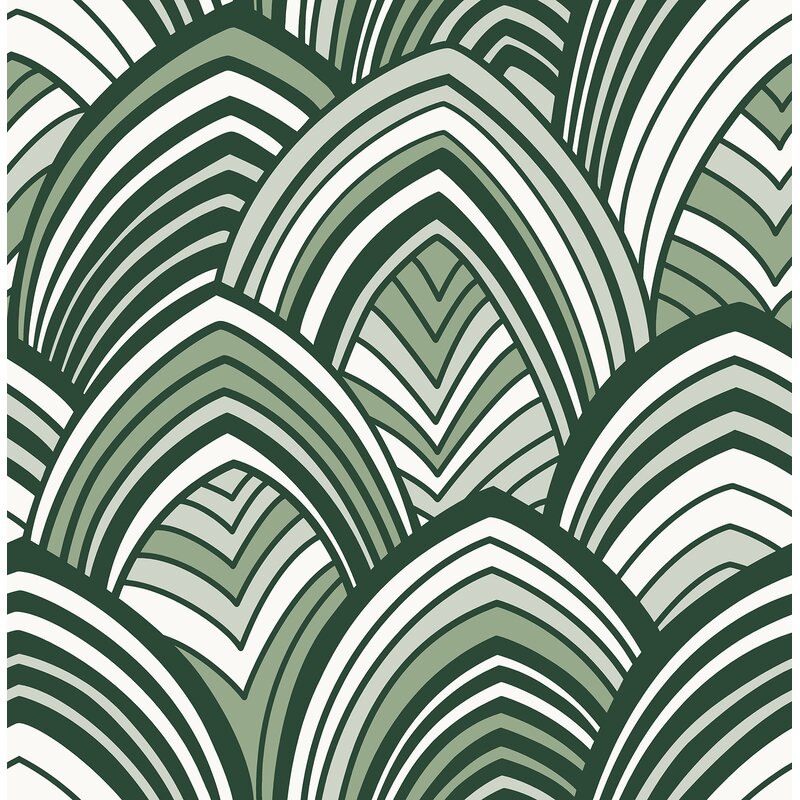 geometric leaves modern wallpaper