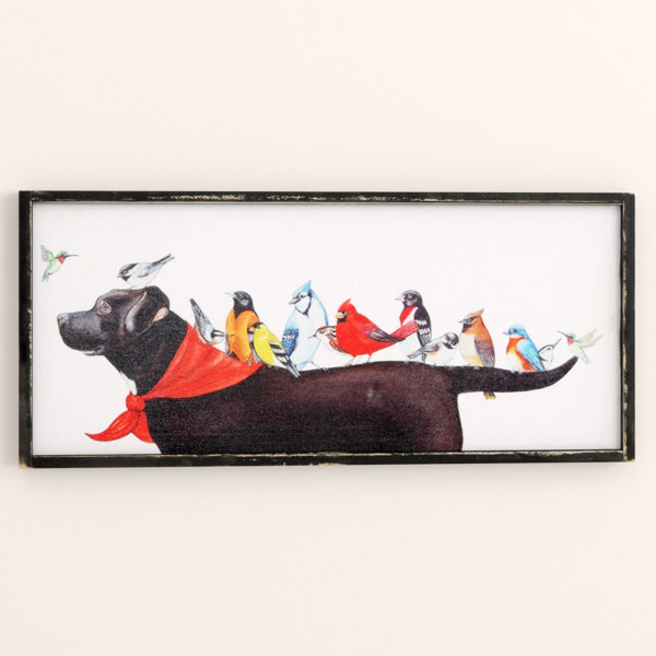 Archie Oscar Javin Birds On Dog Picture Frame Painting Print