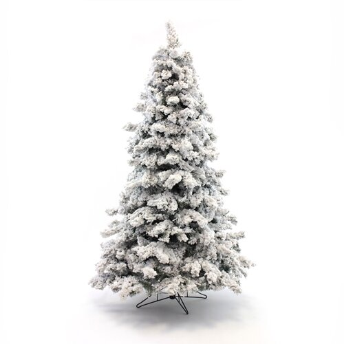 Heavy Flocked White Artificial Christmas with 700 Clear Lights by The Holiday Aisle