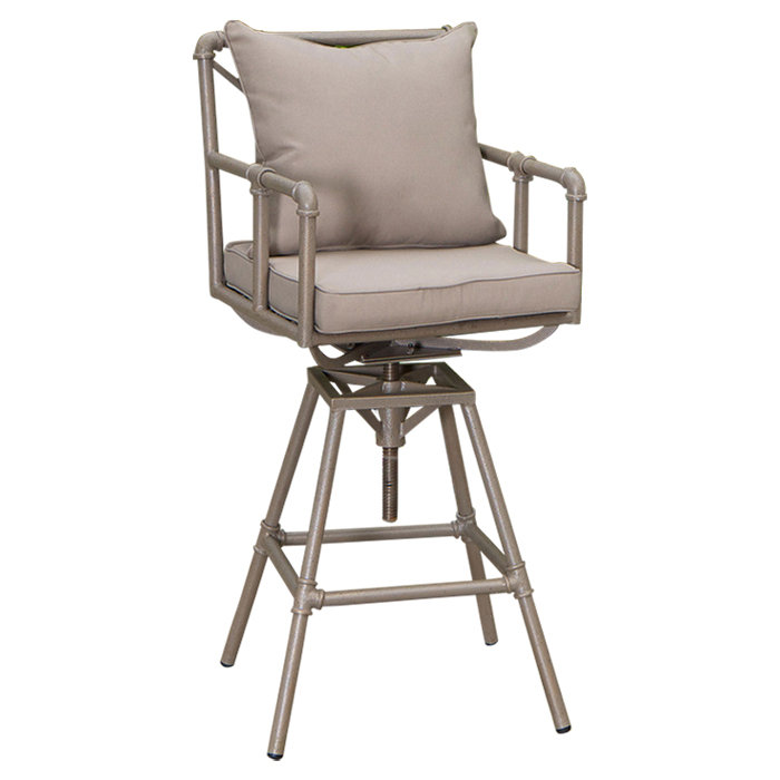 Home Loft Concepts Ablert Adjustable Height Patio Bar Stool with