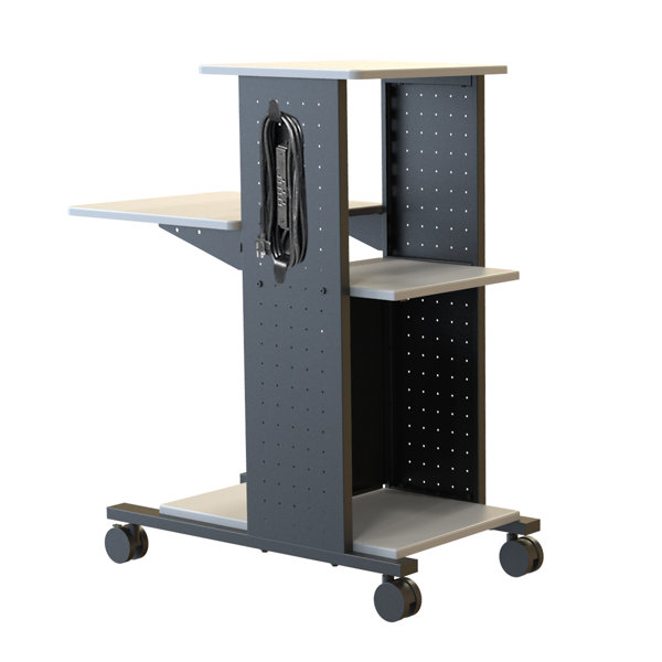 4-Shelf Presentation Station AV Cart with Cabinet by H. Wilson Company