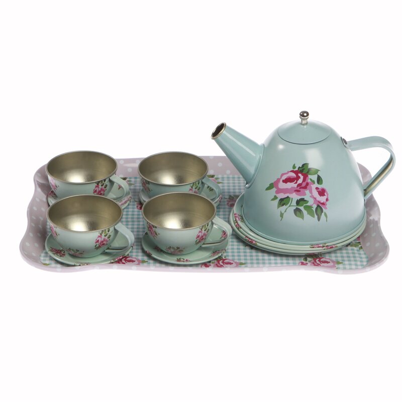 sass and belle tin tea set