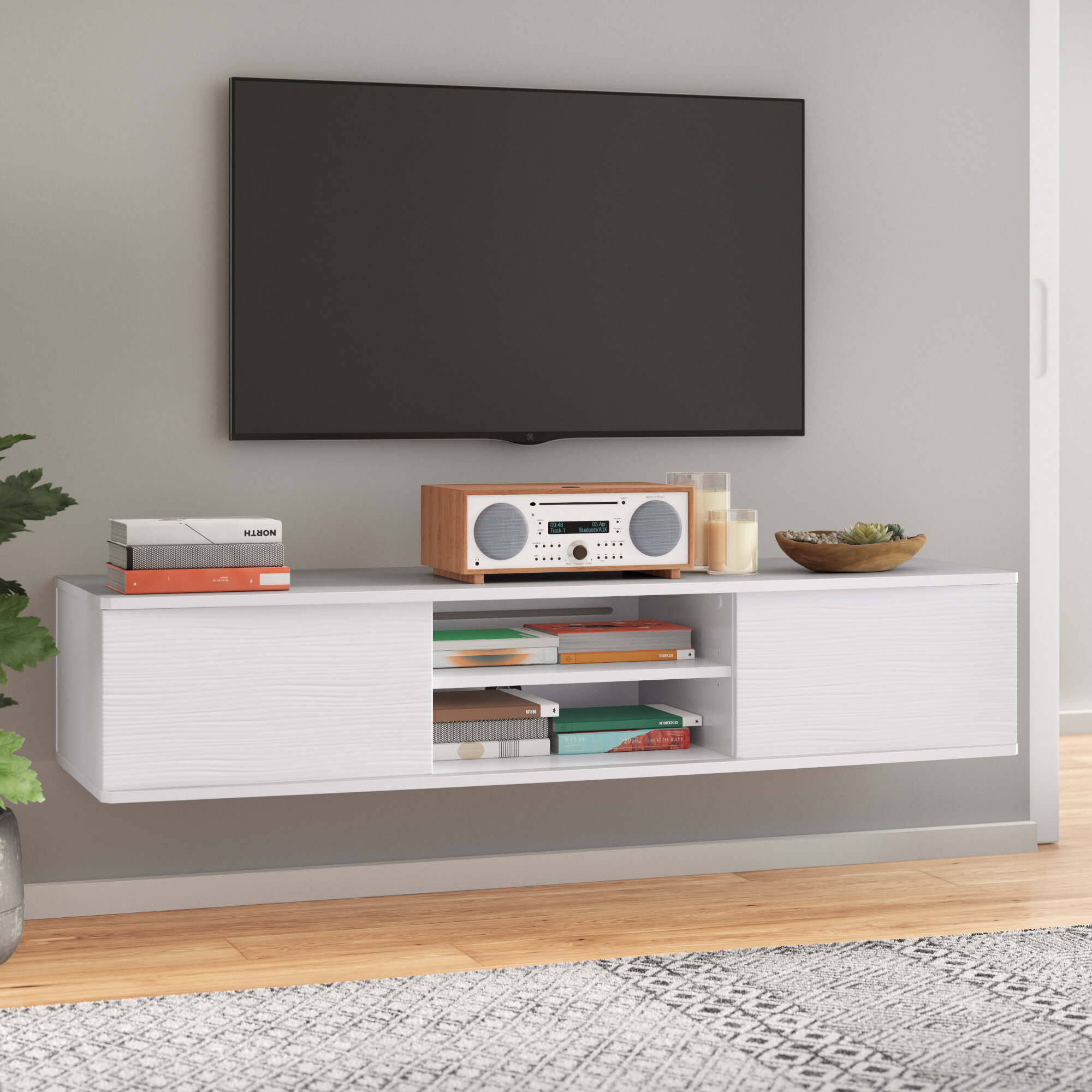 Agora Floating Tv Stand For Tvs Up To 65 Reviews