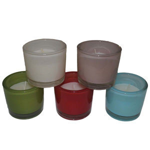 Glass Vanilla Scented Candle