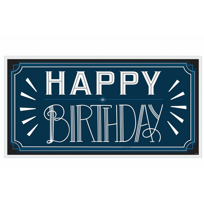 Amscan Happy Birthday Man Horizontal Banner | Wayfair