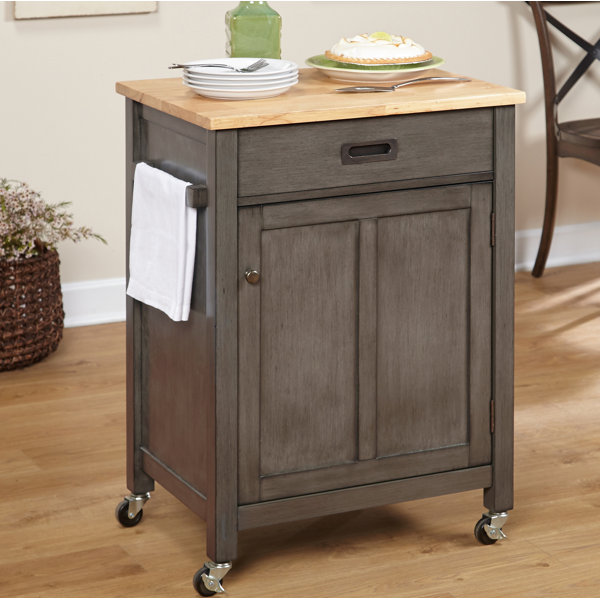 Jonesville Kitchen Cart With Butcher Block Top By Gracie Oaks Sale