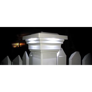 Solar 4-Light Fence Post Cap