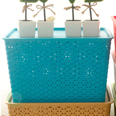 Plastic Storage Container Box Basicwise