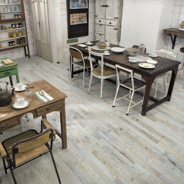 Zara 2.88 x 26.5 Porcelain Wood Look Tile in Gray/Beige by EliteTile