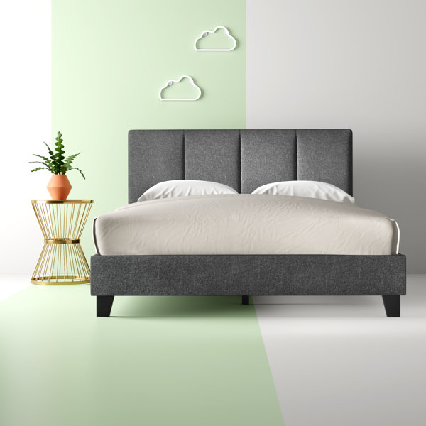 #2 Gianna Queen Upholstered Platform Bed By Hashtag Home No Copoun