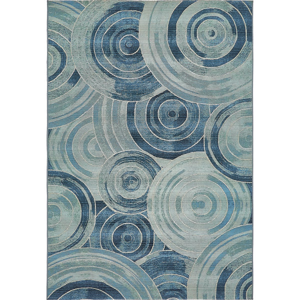 Ivy Light Blue Indoor/ Outdoor Area Rug by Zipcode Design