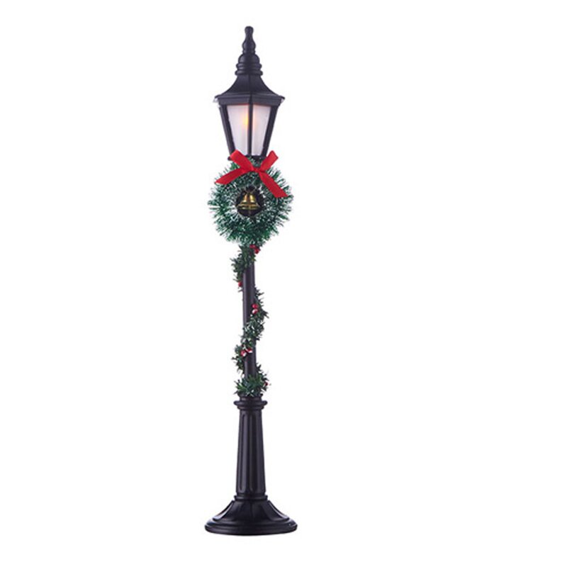 The Holiday Aisle® Lamppost with Greenery | Wayfair