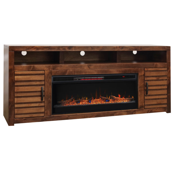 Belle Isle 78 TV Stand Electric Fireplace by Loon Peak