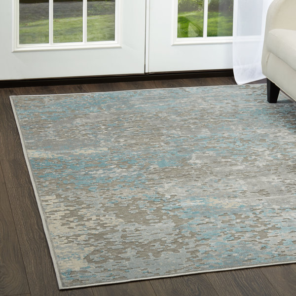 Infinity Gray/Blue Area Rug by Nicole Miller| @ $57.99