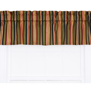 Xenia Medium Scale Stripe Print Tailored Curtain Valance