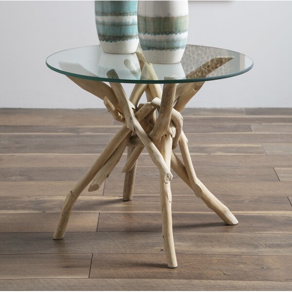 Jered Driftwood End Table By Rosecliff Heights