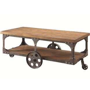 Bastien Industrial Solid Wooden Coffee Table